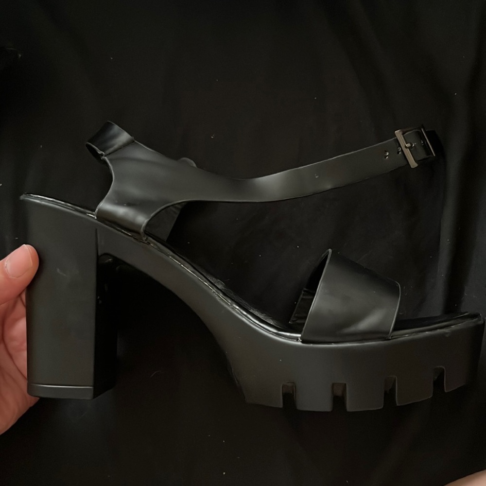 Black chunky heels from SHEIN